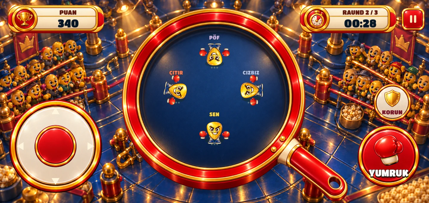 Corn Punch arenası ve mobil kontroller